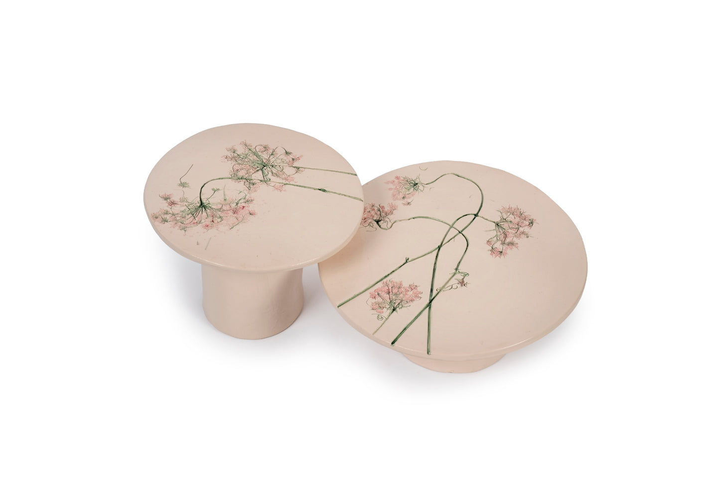 Set di 2 alzate botaniche