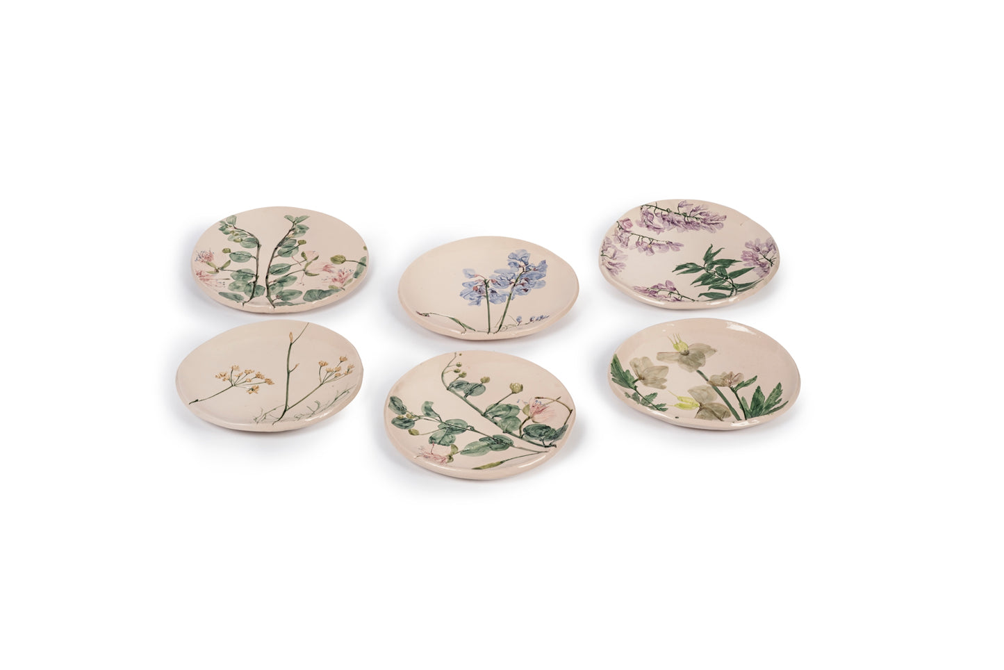 Set piatti botanici dessert (6 pezzi)