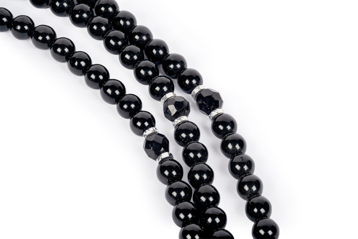 Collana tre fili con centrale cristalli