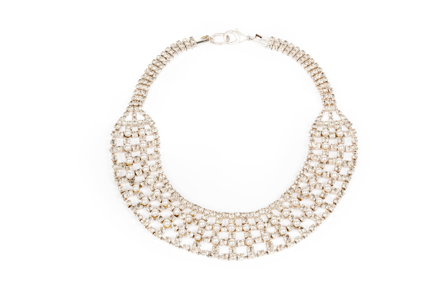 Crystal and bead necklace