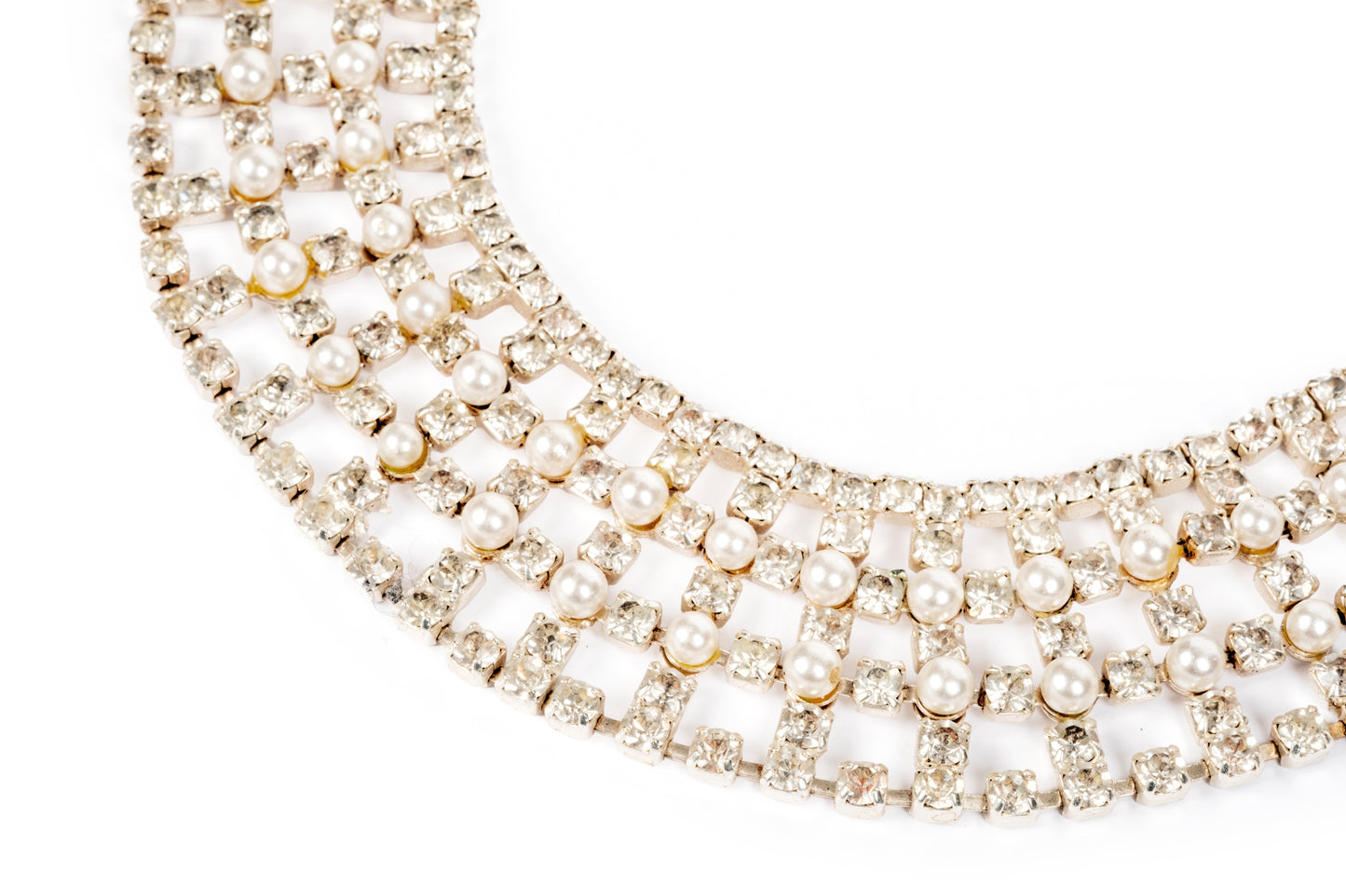Crystal and bead necklace