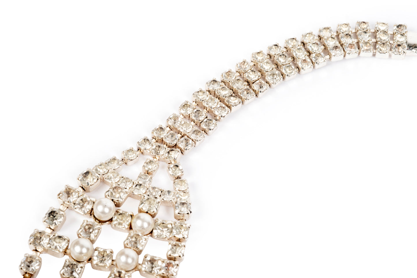 Crystal and bead necklace