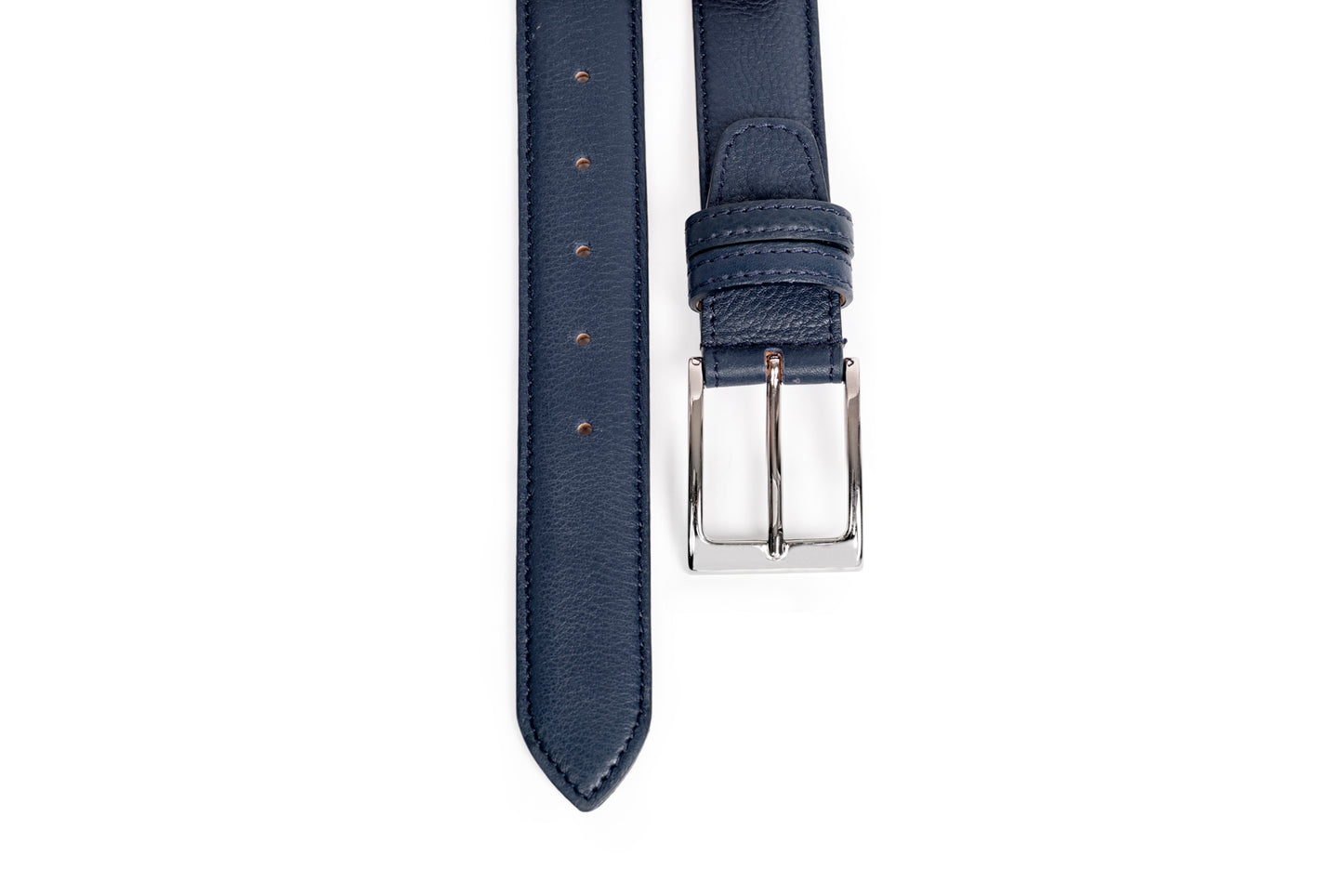 Cintura uomo in vitello martellato blu
