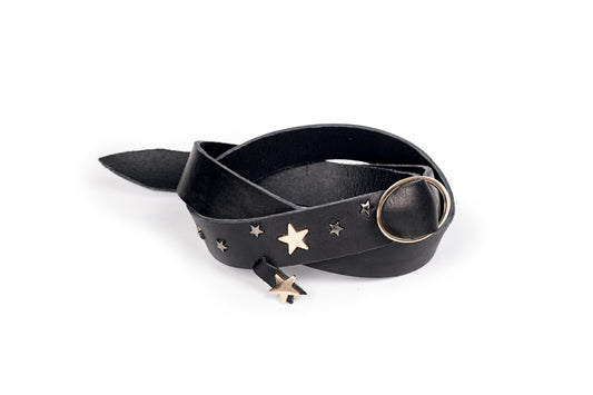 Cintura stellare donna in cuoio