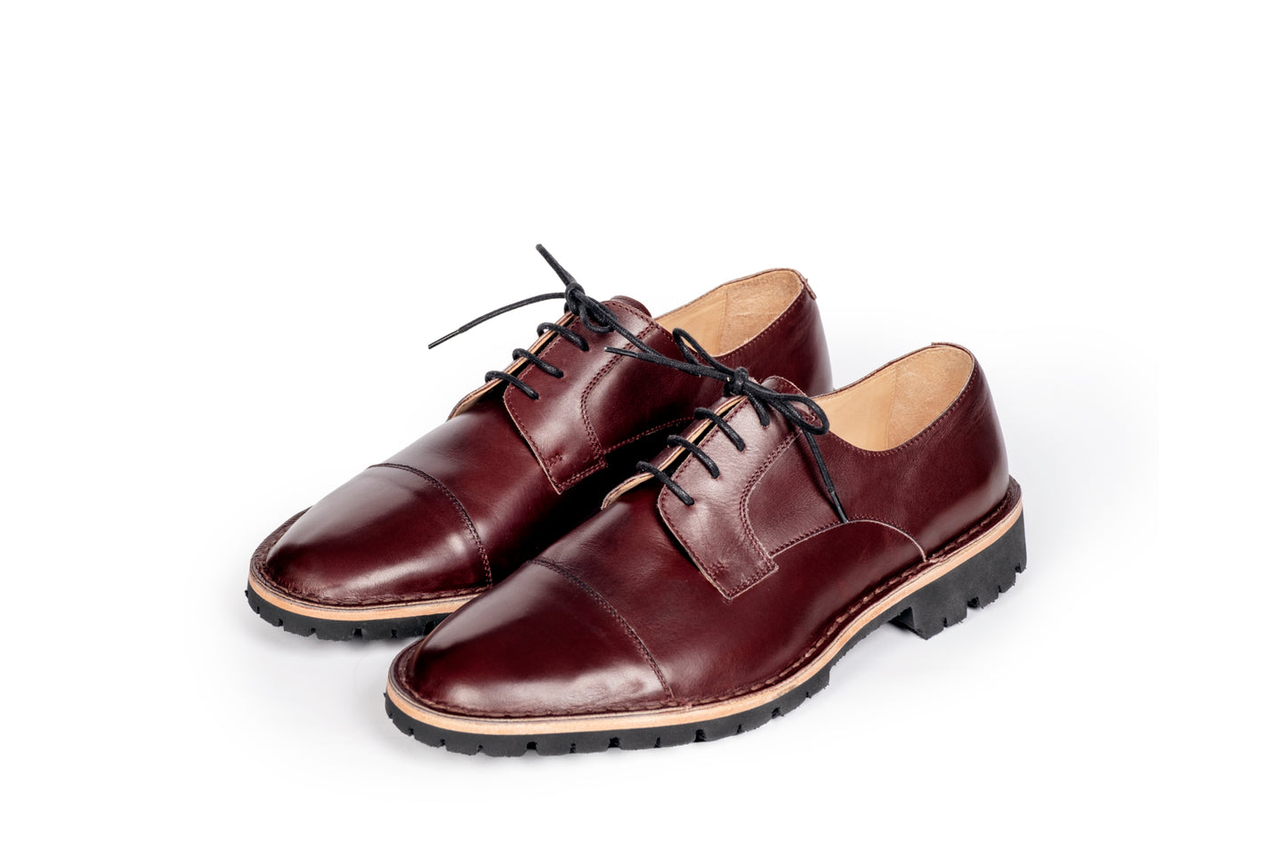 Scarpa Derby in vitello Burgundy