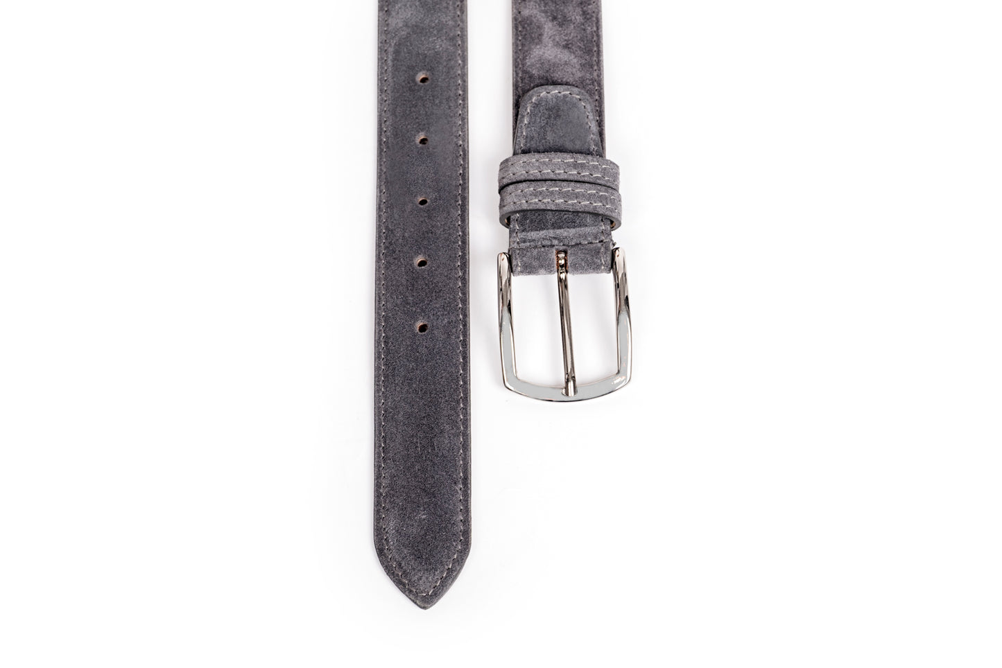 Cintura uomo in scamosciato grigio