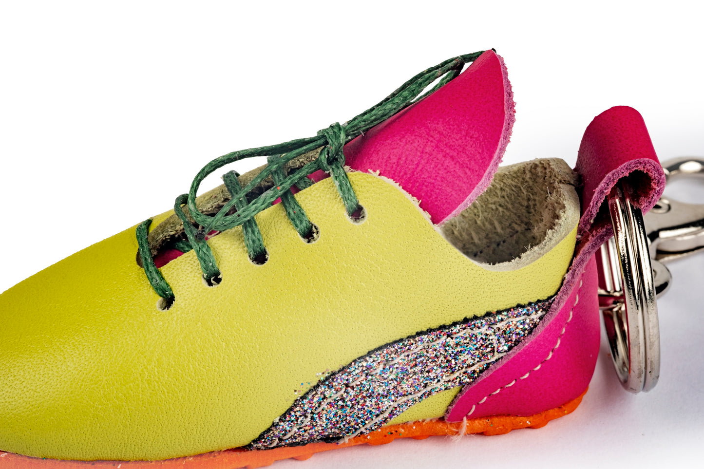 Multicolor tennis shoe keychain