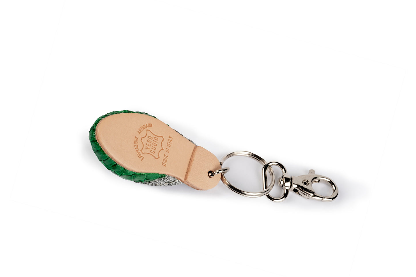Green python slipper keyring