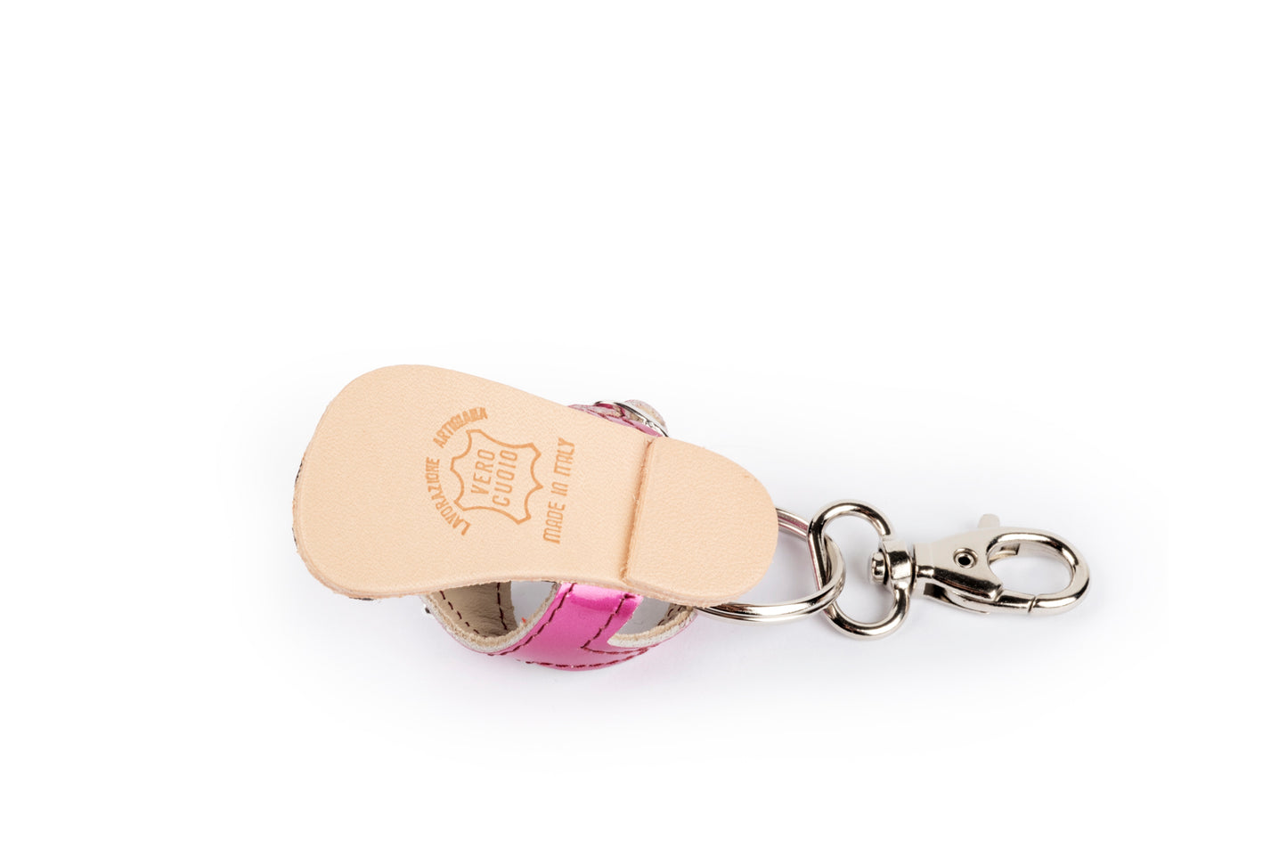 Pink flip-flop keychain