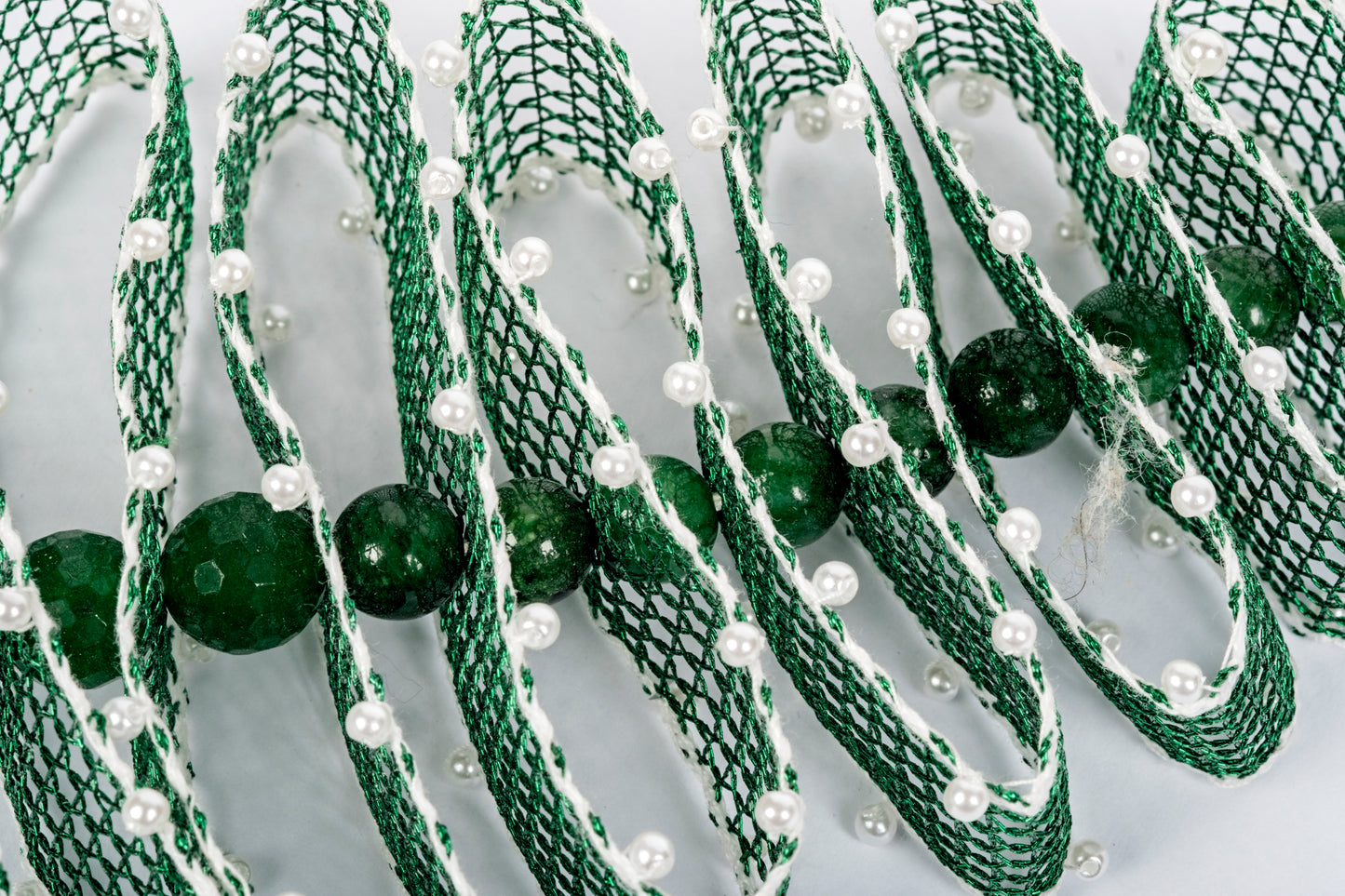 Lace Christmas tree decoration with beads