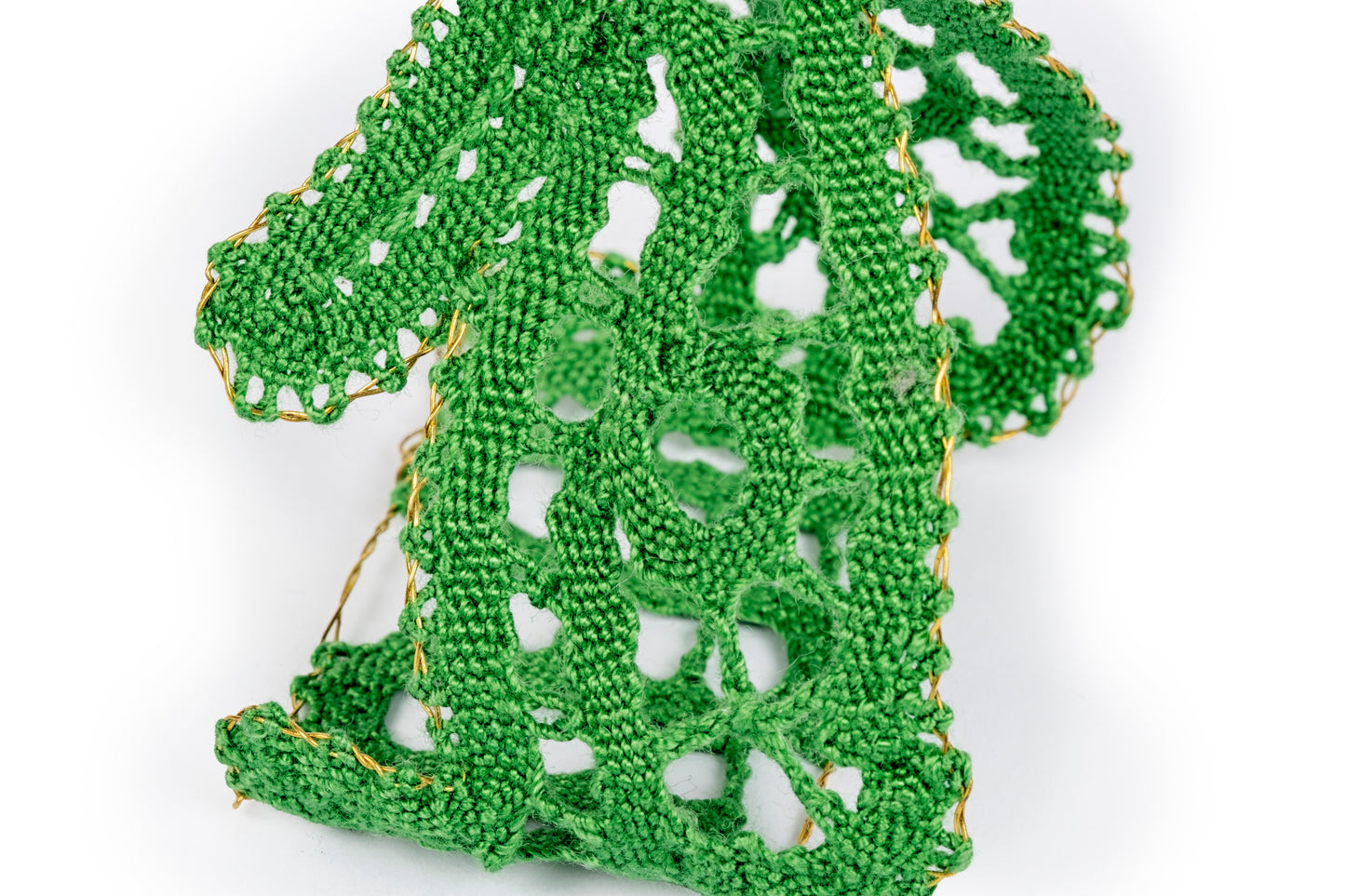 Christmas bunny lace decoration