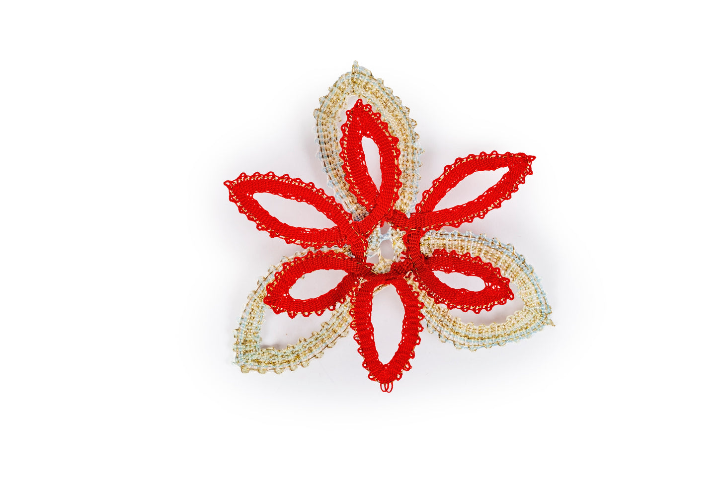 Lace flower decoration for Christmas tree