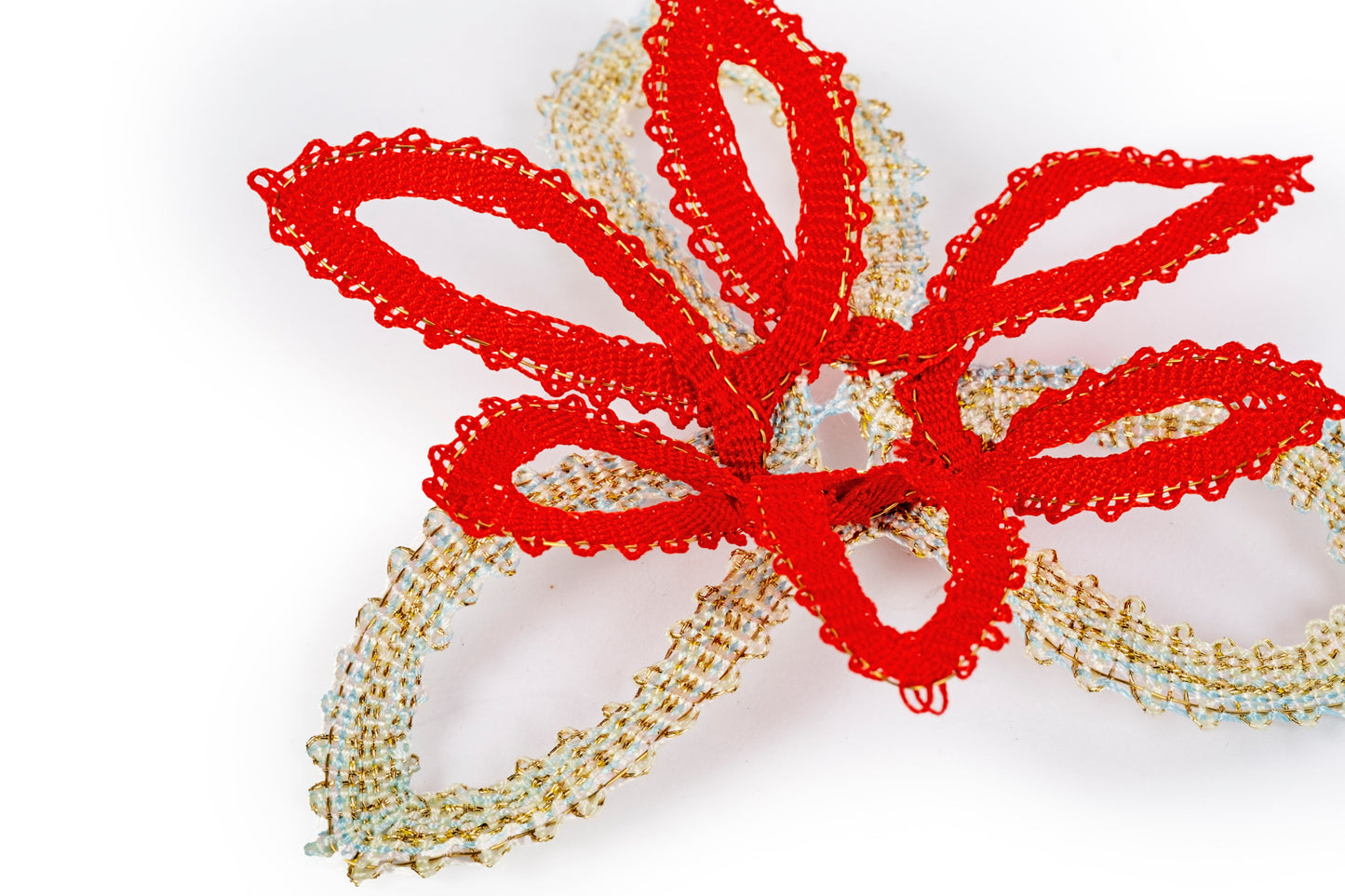 Lace flower decoration for Christmas tree