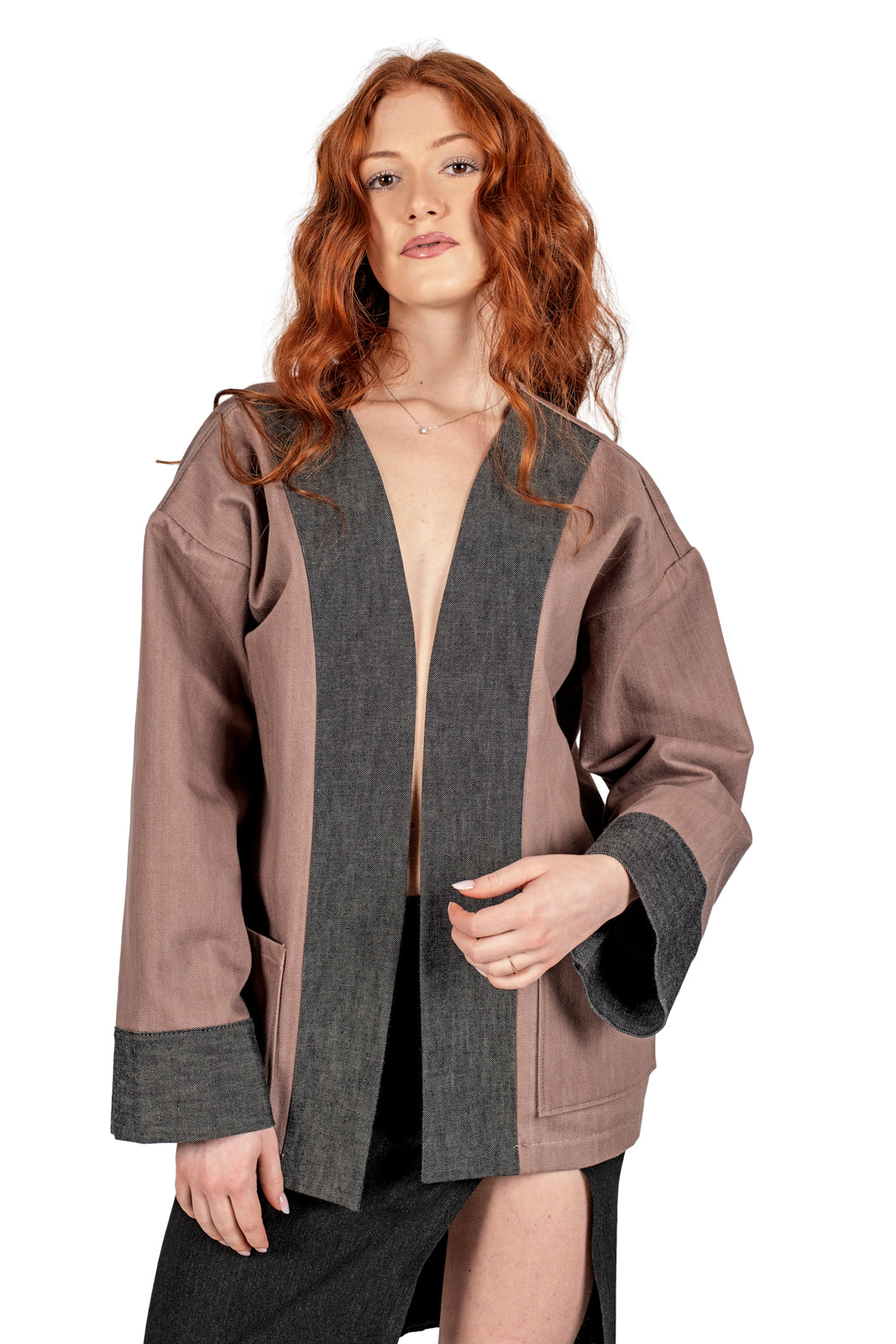 Giacca Urban Tiger, kimono artigianale in denim