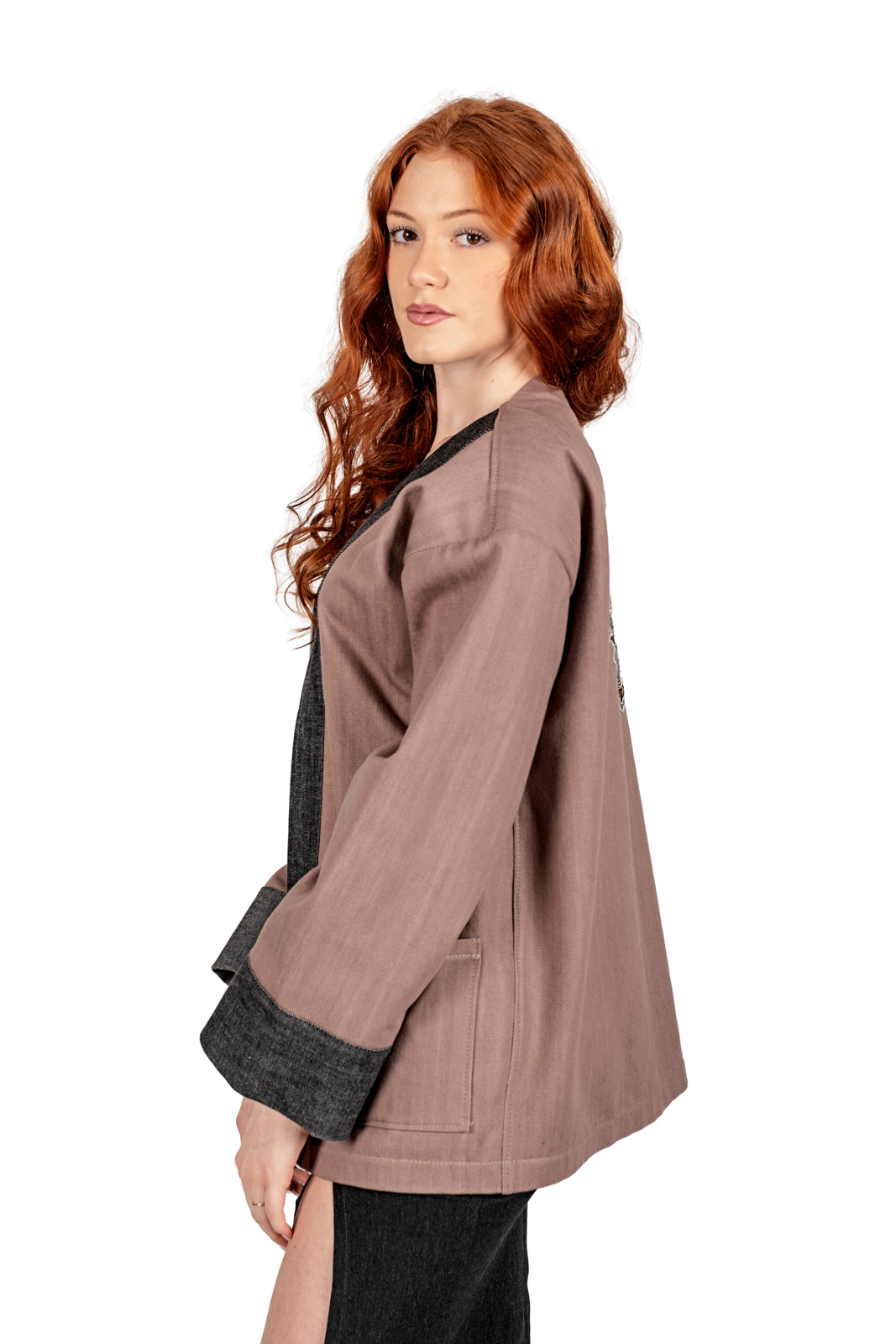 Giacca Urban Tiger, kimono artigianale in denim