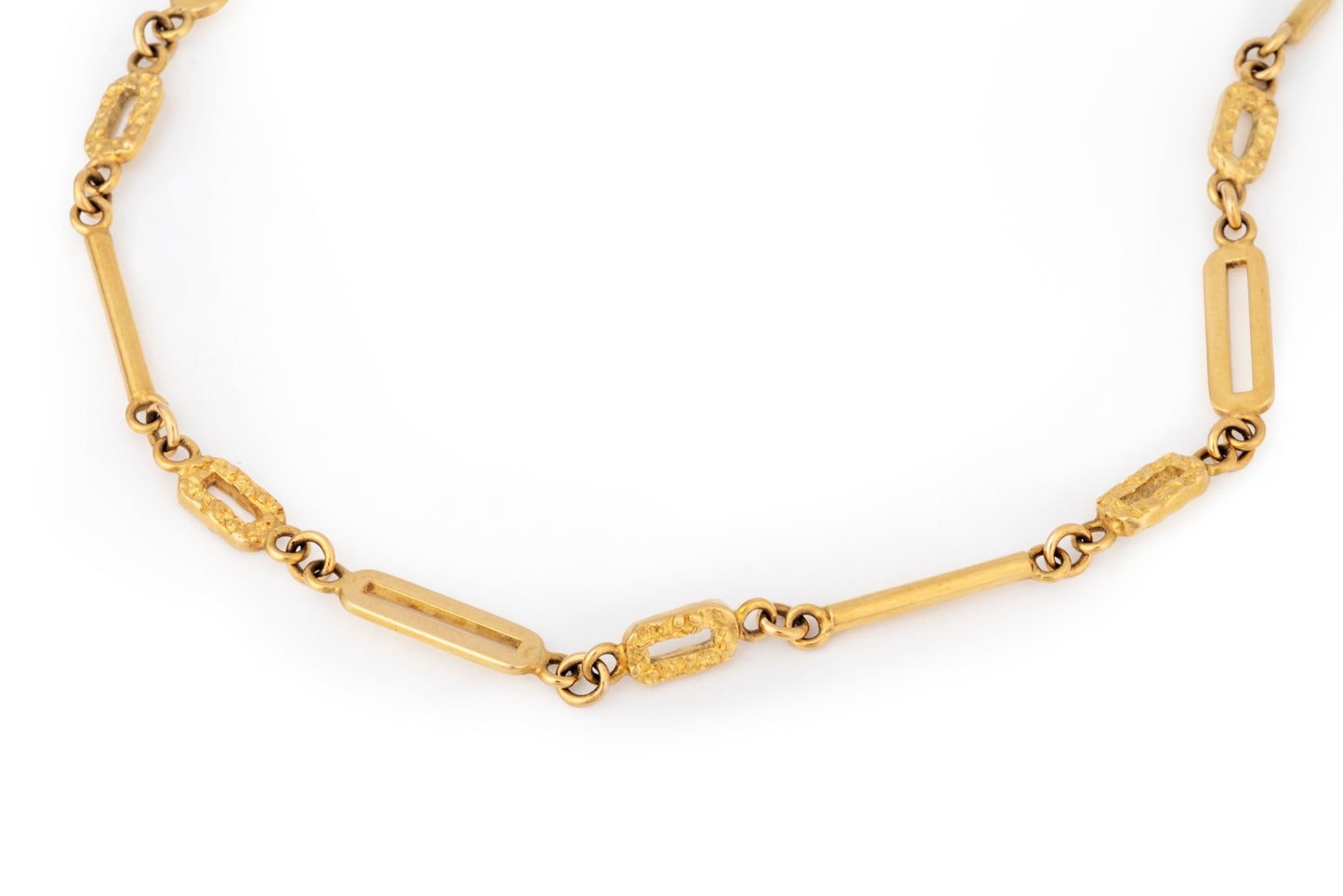Catena in oro elementi geometrici