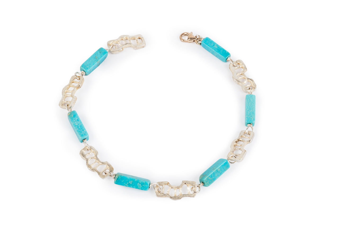 Bracciale argento e turchese